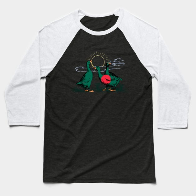 Bangladesh Geese Baseball T-Shirt by Fusti